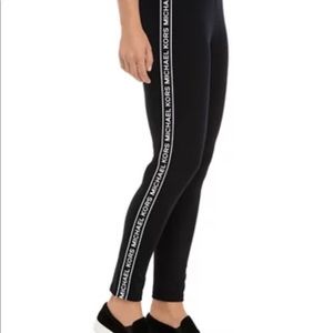 michael kors black tape logo jogger/ leggings
